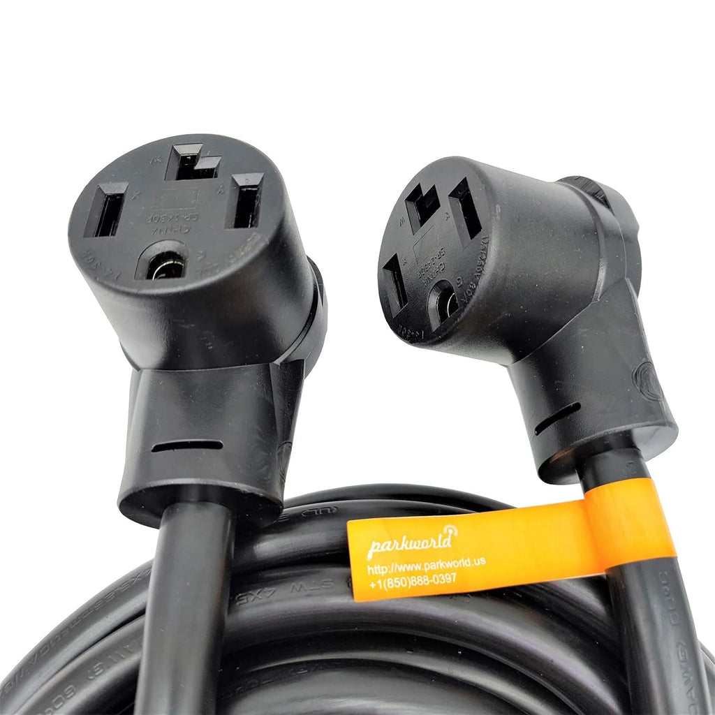 NEMA 14-30 Splitter, Dryer Plug to Dual Receptacle, 30 Amp, 20 Feet D155