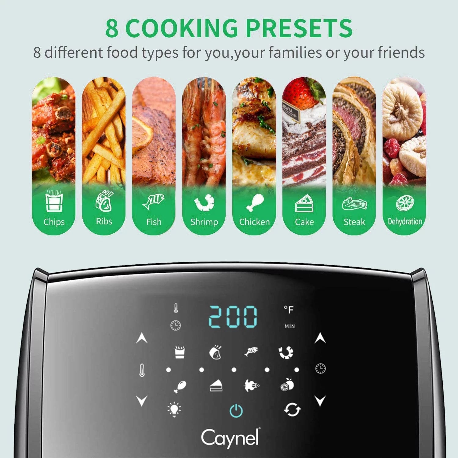 Digital Air Fryer Oven 12.7 Qt, Rotisserie, Dehydrator, Black Q182611