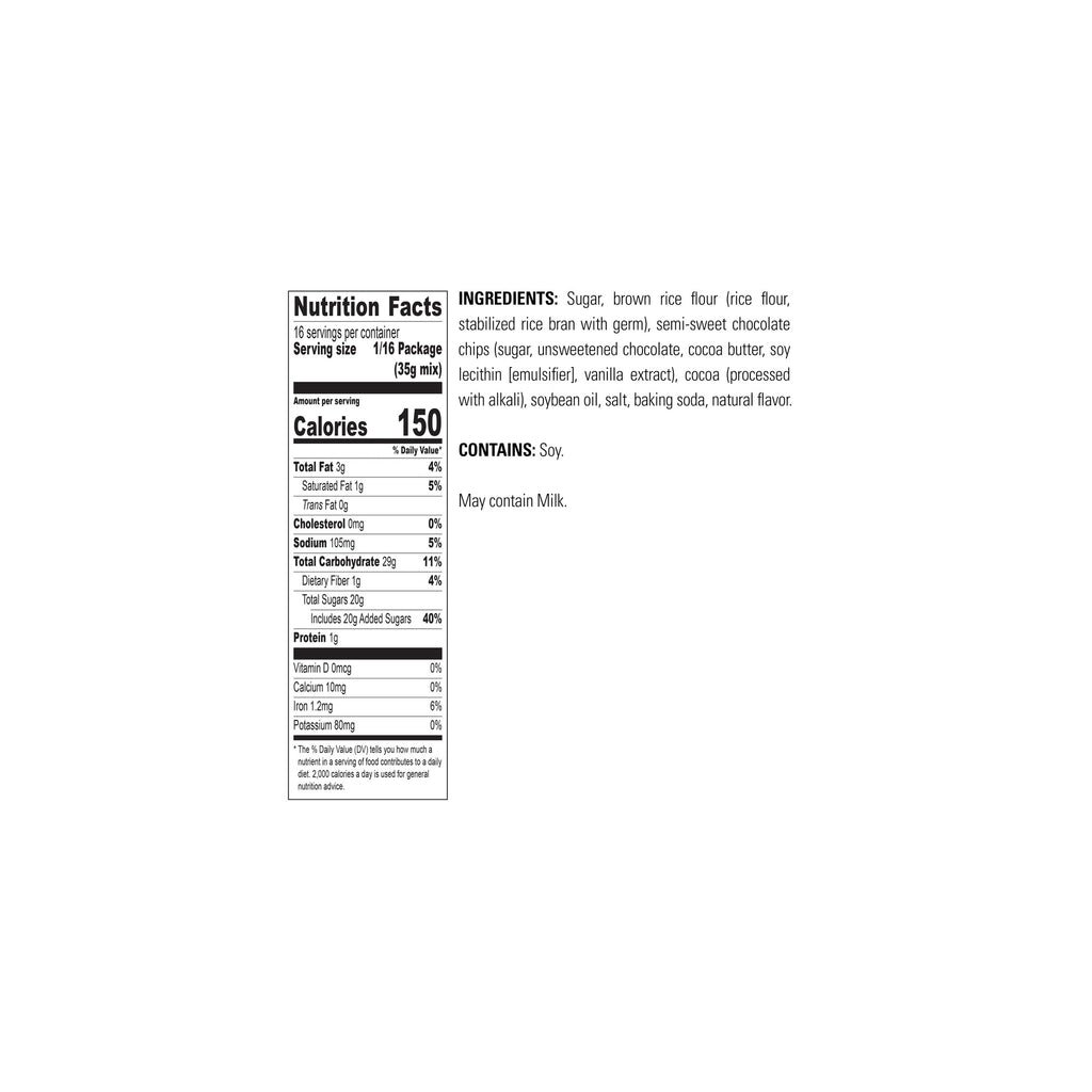 Gluten Free Double Chocolate Brownie Mix with Chocolate Chips, 20 oz Box (Pack of 3) I34734
