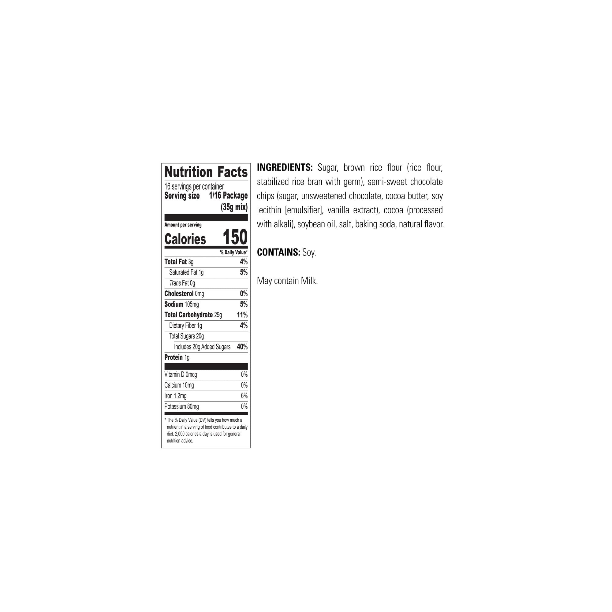 Gluten Free Double Chocolate Brownie Mix with Chocolate Chips, 20 oz Box (Pack of 3) I34734