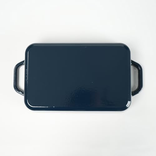 Red Enameled Cast Iron Rectangle Roaster Pan A817527