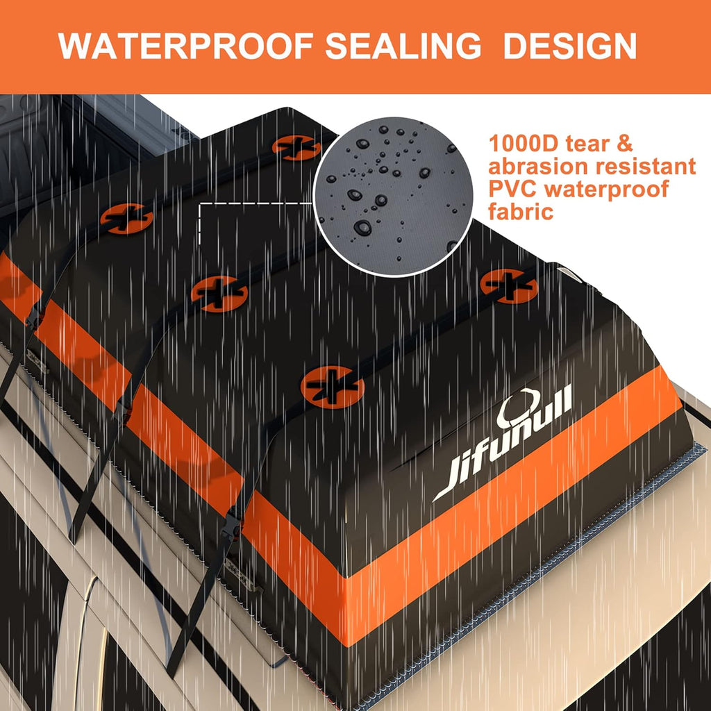 Rooftop Cargo Carrier Bag 21 Cubic Feet, Waterproof Soft-Shell Roof Rack with Anti-Slip Mat M640