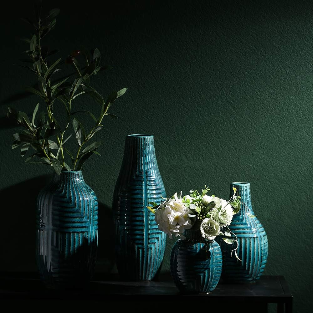 Ceramic Vase for Home Decor, Flower Vase for Centerpieces, Modern Accent for Living Room W896
