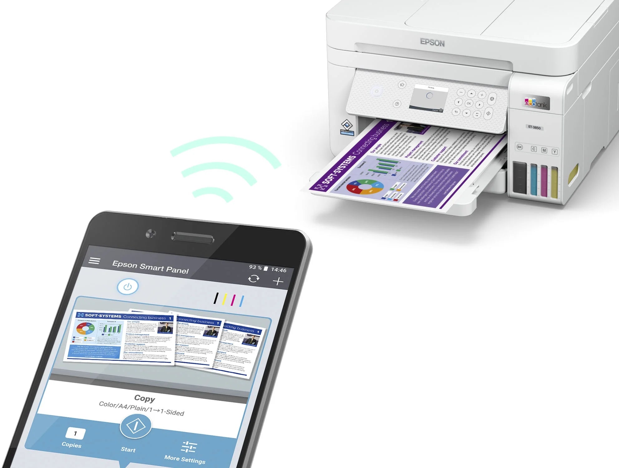 All-in-One Inkjet Printer with Scanner and Copier, White P6056