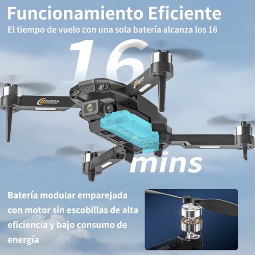 Drone with 2.4" Screen, Brushless Motor FPV Camera for Adults L455558