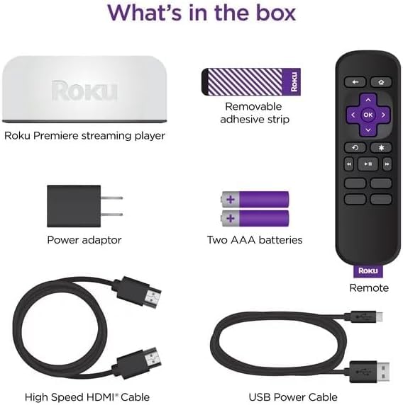 4K HDR Streaming Media Player with HDMI Cable and Remote H634