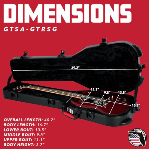 Molded Flight Case for Strat/Tele Style Electric Guitars with TSA Locking Latch U665