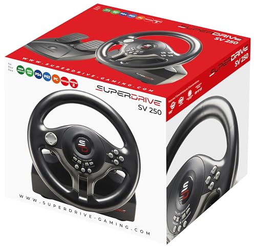 Steering wheel with pedals and gearshift paddles for Switch, PS4, Xbox, PC K22022