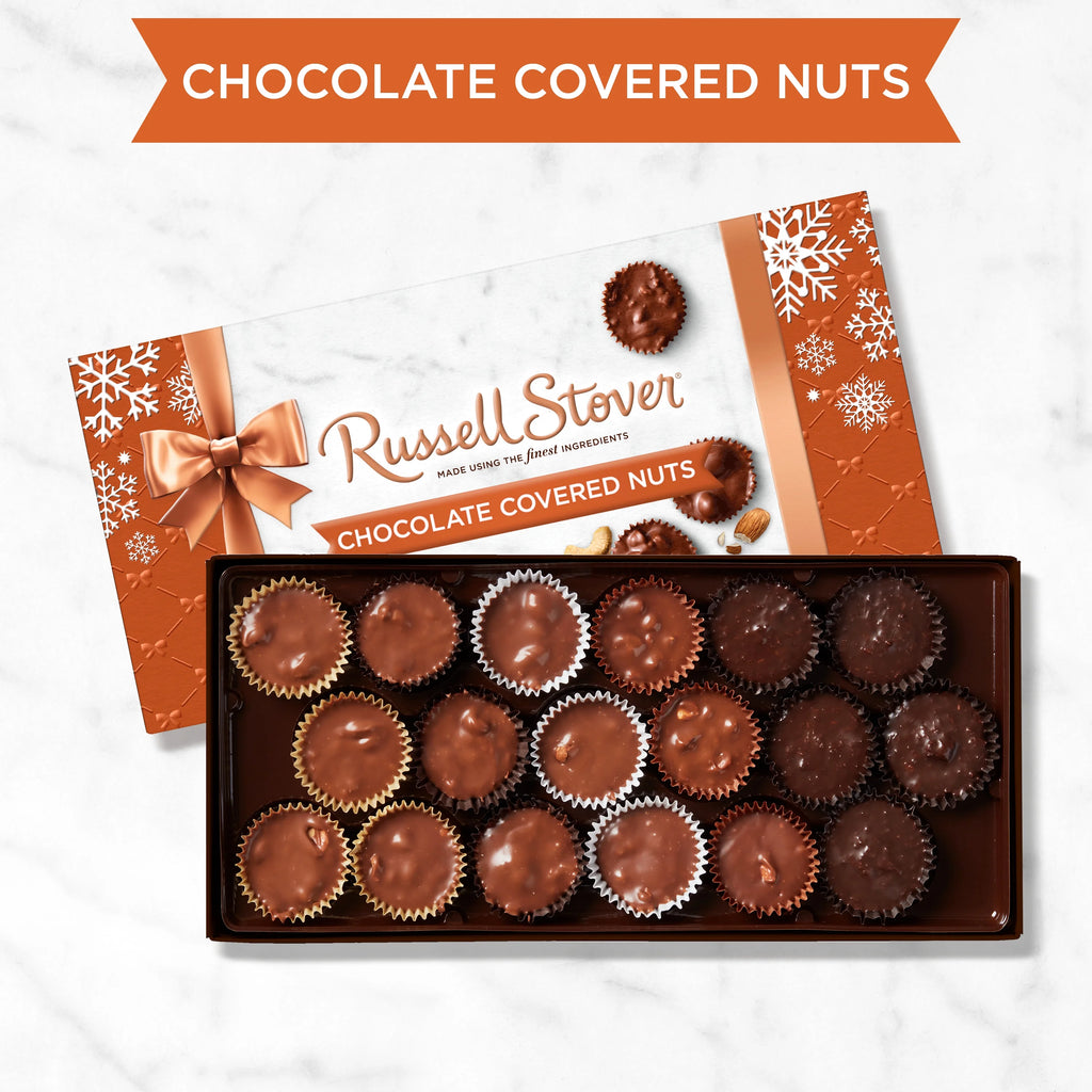 Christmas Chocolate Covered Nuts Assortment Gift Box, 9 oz. R2956