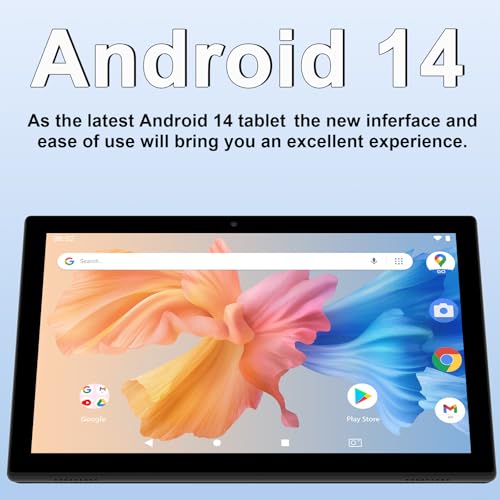 10 Inch Android 14 Tablet with Keyboard, 8GB RAM, 64GB Storage H38978