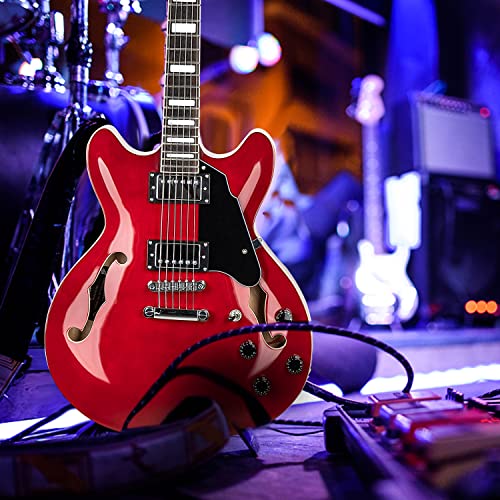 Semi-Hollow Electric Guitar with Stainless Steel Frets Red K5500