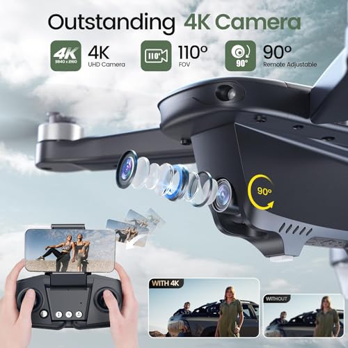 GPS Drone with 4K Camera for Adults, Auto Return, Follow Me, Brushless Motor, 46 Mins Flight L605335