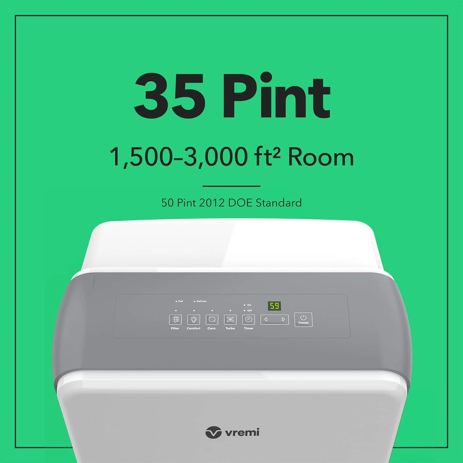 22 Pint Dehumidifier for Medium Spaces and Basements U2239