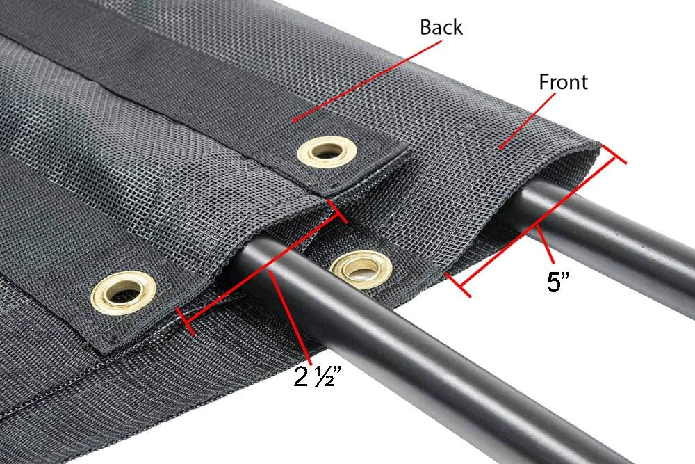 7 x 20 ft Dump Truck Vinyl Coated Mesh Tarp Cover with Double Pocket J7741