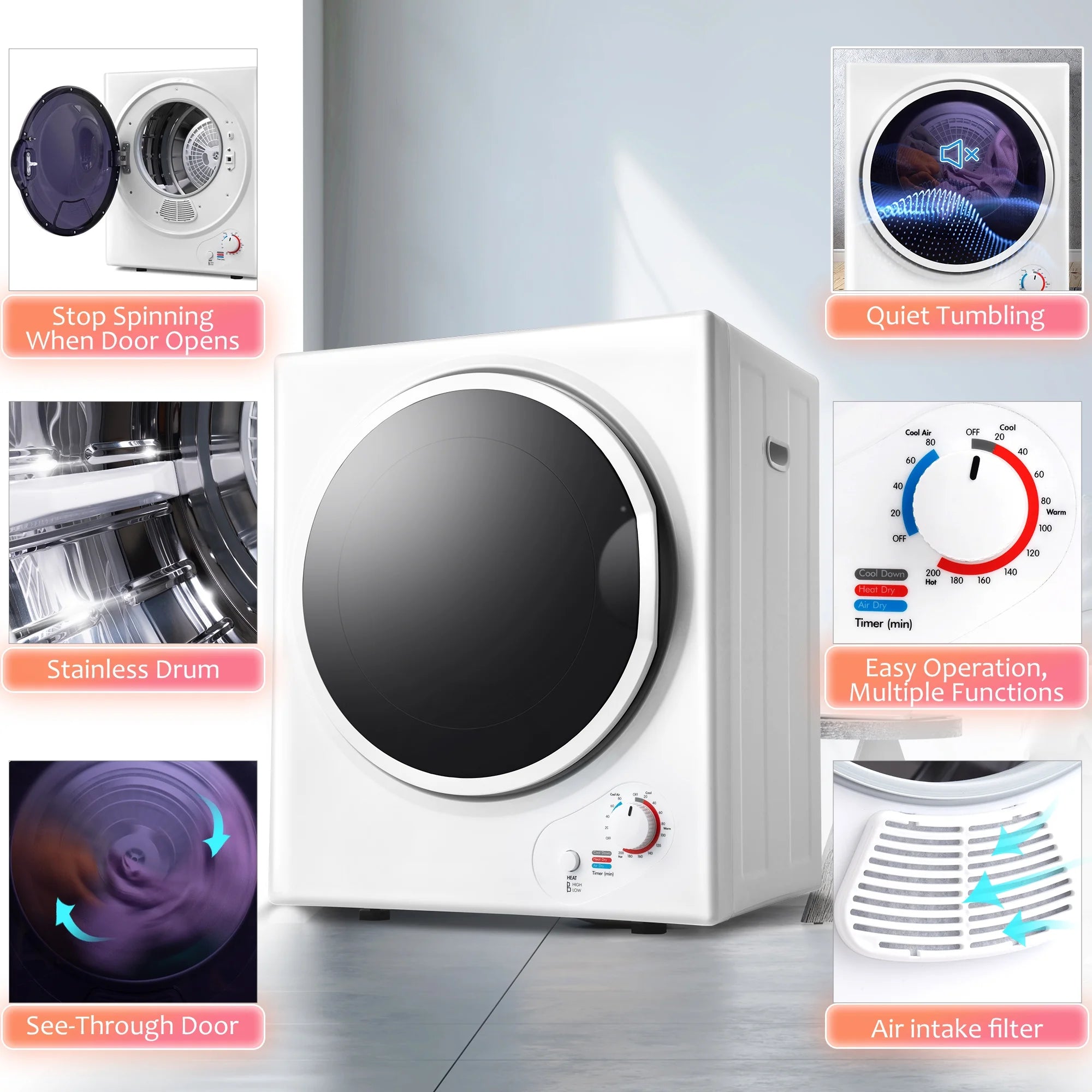 Portable Electric Clothes Dryer W123