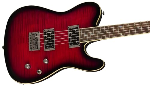 Electric Guitar with Dual Humbuckers, Black Cherry Burst B62724