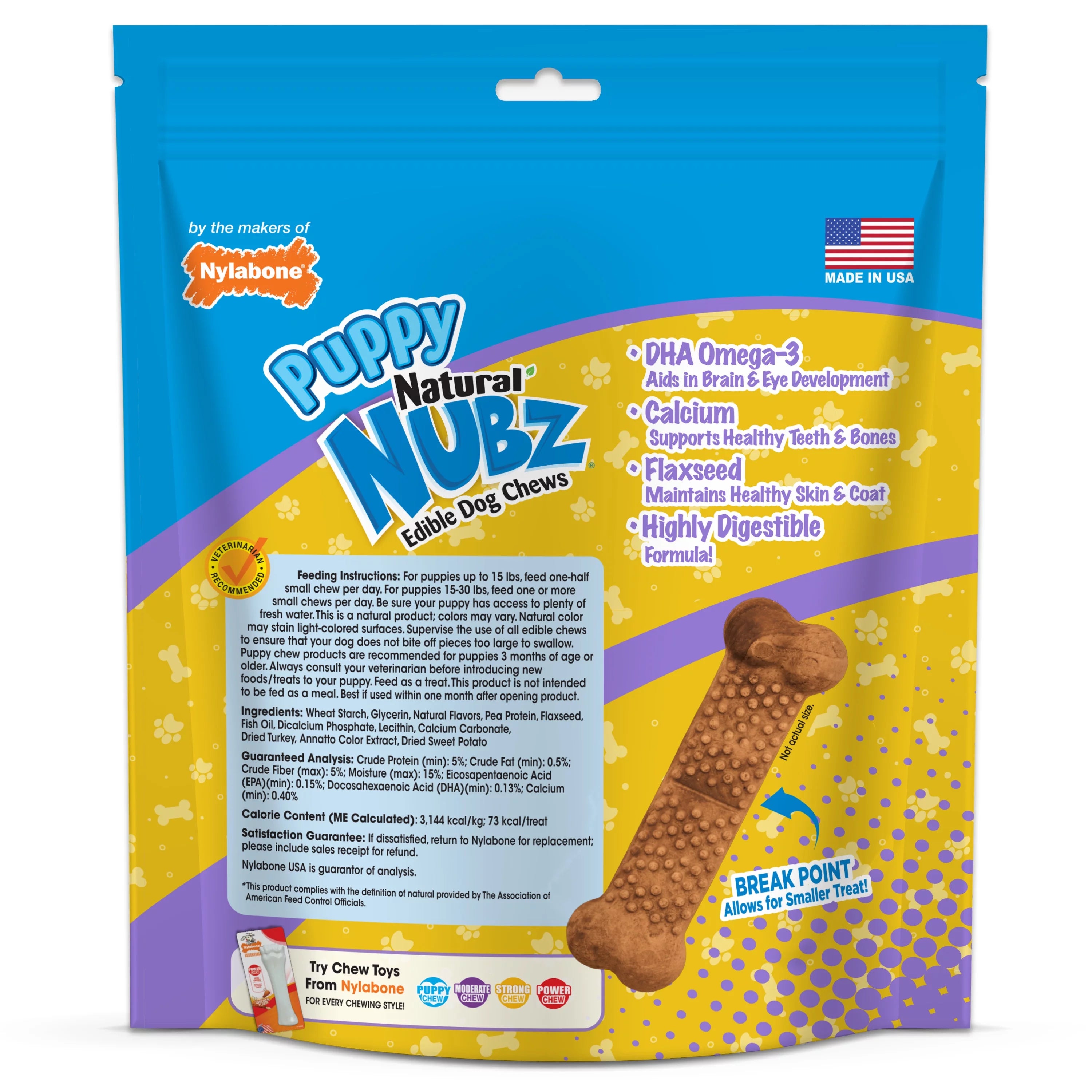 Puppy Chew Treats, Turkey & Sweet Potato Flavor, Small A590