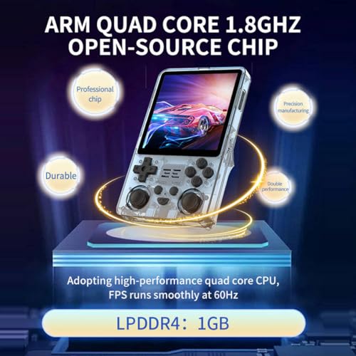 Handheld Game Console with 10000 Games, 4-Inch IPS Screen, 16+64G, 5000mAh Battery J1220