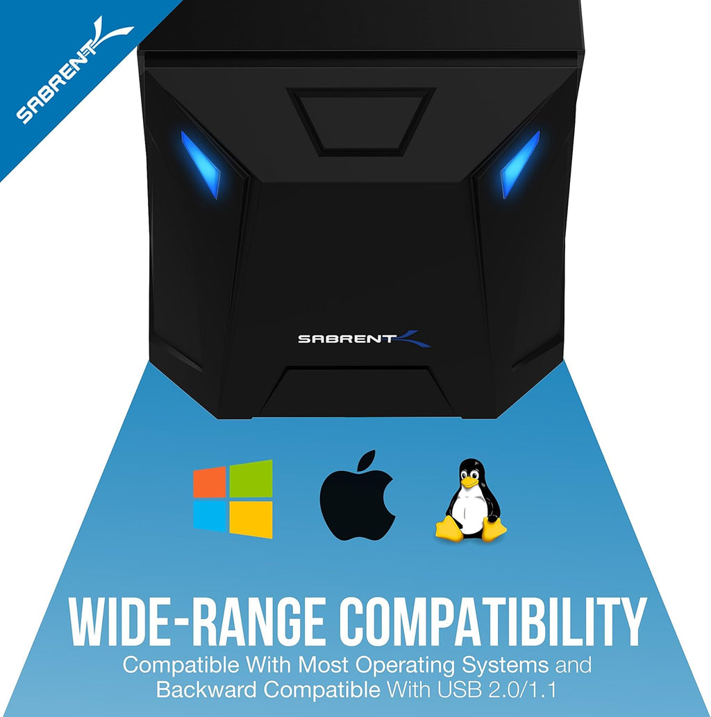 USB 3.0 to SATA Dual Bay External Hard Drive Docking Station for 2.5/3.5in HDD SSD with Cloner Function J42226
