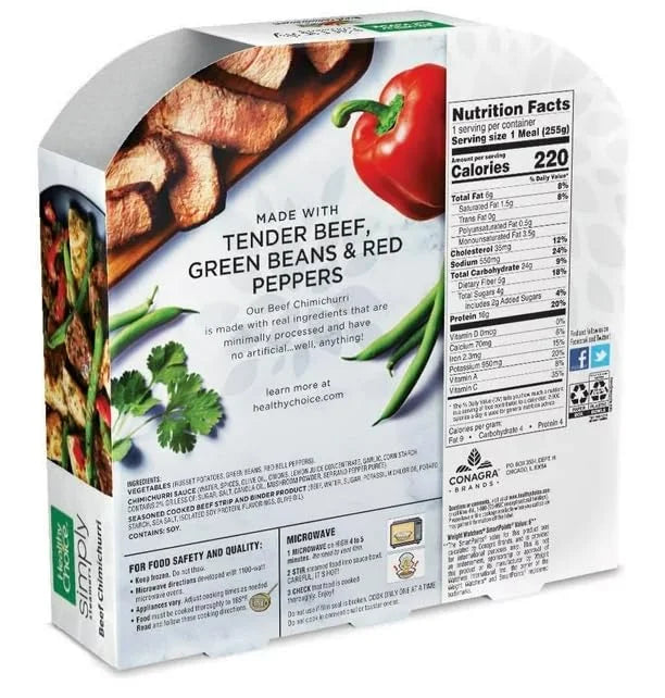 Beef Chimichurri Frozen Meal, 9 oz, Pack of 6 N7001