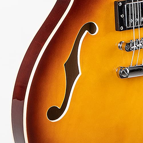 Semi-Hollow Electric Guitar with Stainless Steel Frets Red K5500