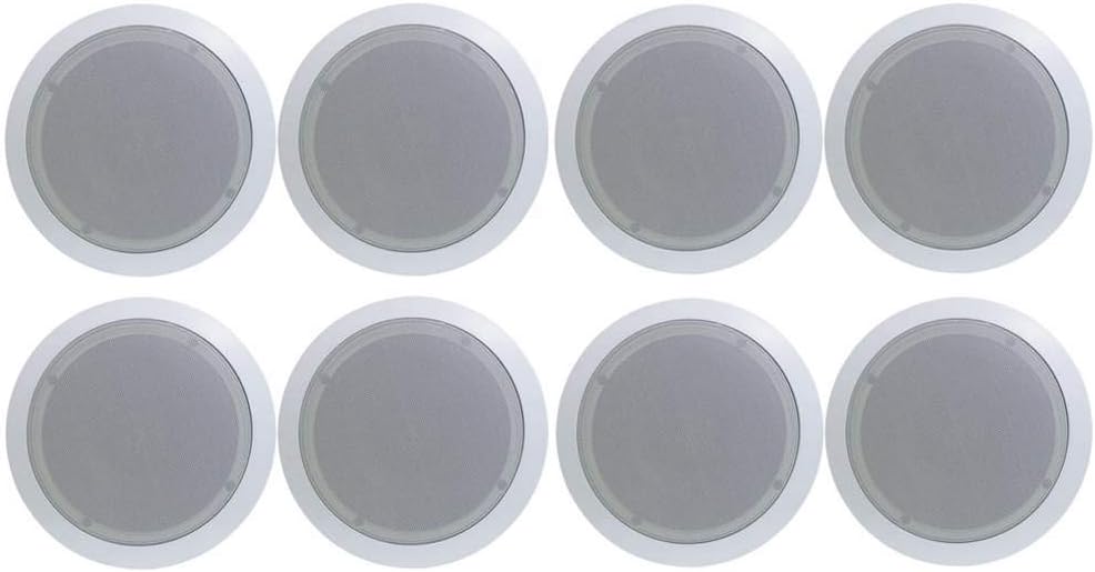NEW PYLE PDIC81RD 8" 1000W Round Wall And Ceiling Home Speakers 2 PAIR