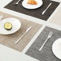 Placemats Set of 6 Washable Wipeable Place Mats for Kitchen Table Heat Non- Table Mats-B