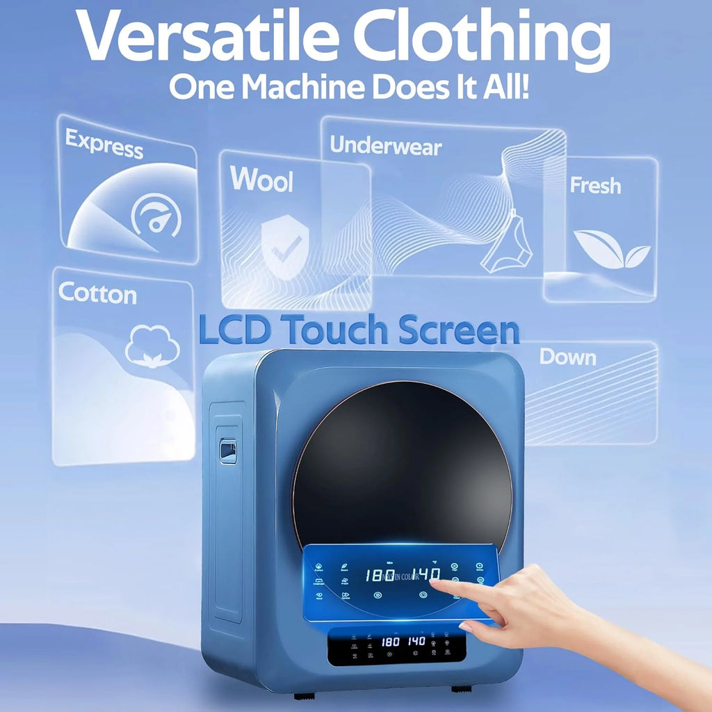 Compact Electric Dryer for Clothes, Portable with Stainless Steel Drum B8111