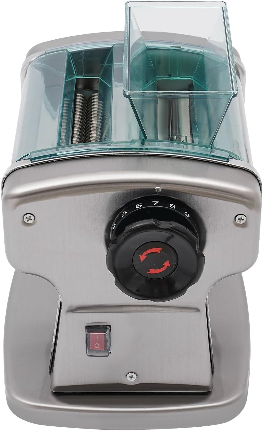 Electric Pasta Maker Machine, Automatic Noodle Machine with 9 Thickness Settings, Stainless Steel Blade, 135W H396311