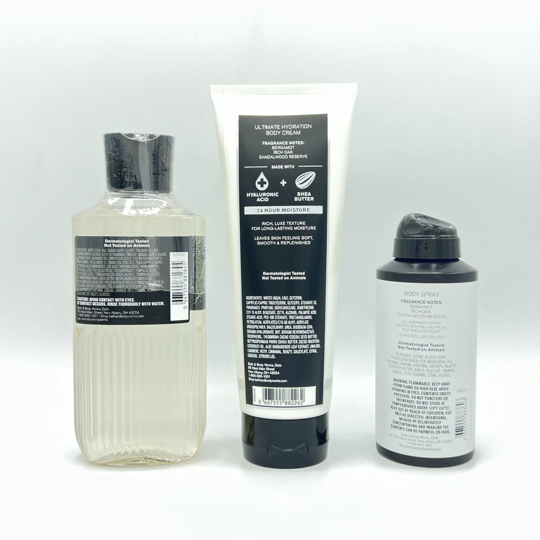 Men's 10oz Body Wash, 8oz Body Cream & 3.7oz Body Spray 3-Piece Bundle U578525