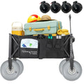 TerrainGO Beach Wagon Wheels for Sand | Quick-Change Interchangeable Patent Pending | Air-Filled Beach Cart Tires (12" Wheels for Large Wagon Only)