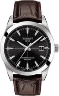 Tissot mens Gentleman Auto Stainless Steel Dress Watch Brown T1274071605101