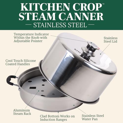 Steam Canner with Temperature Indicator, Stainless Steel J959