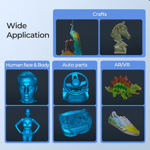 3D Scanner for 3D Printing, Blue Laser, Full-Color Scans Q176