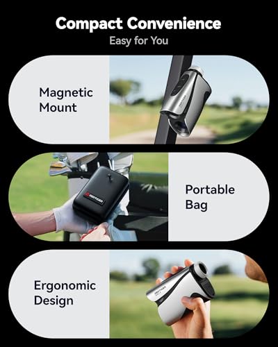 OLED Golf Rangefinder with Slope, 1200 Yards, 7X Magnification C1420