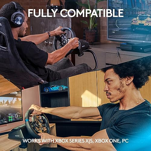 Racing Wheel and Pedals with Force Feedback, Gaming Steering Wheel for PS5, PS4, PC, Mac, Black W946