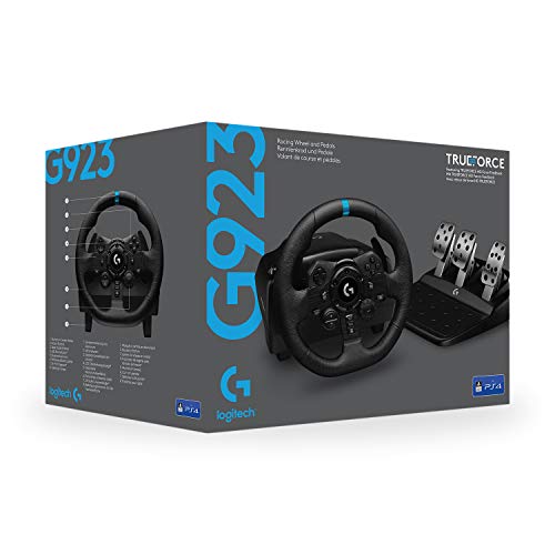 Racing Wheel and Pedals with Force Feedback, Gaming Steering Wheel for PS5, PS4, PC, Mac, Black W946