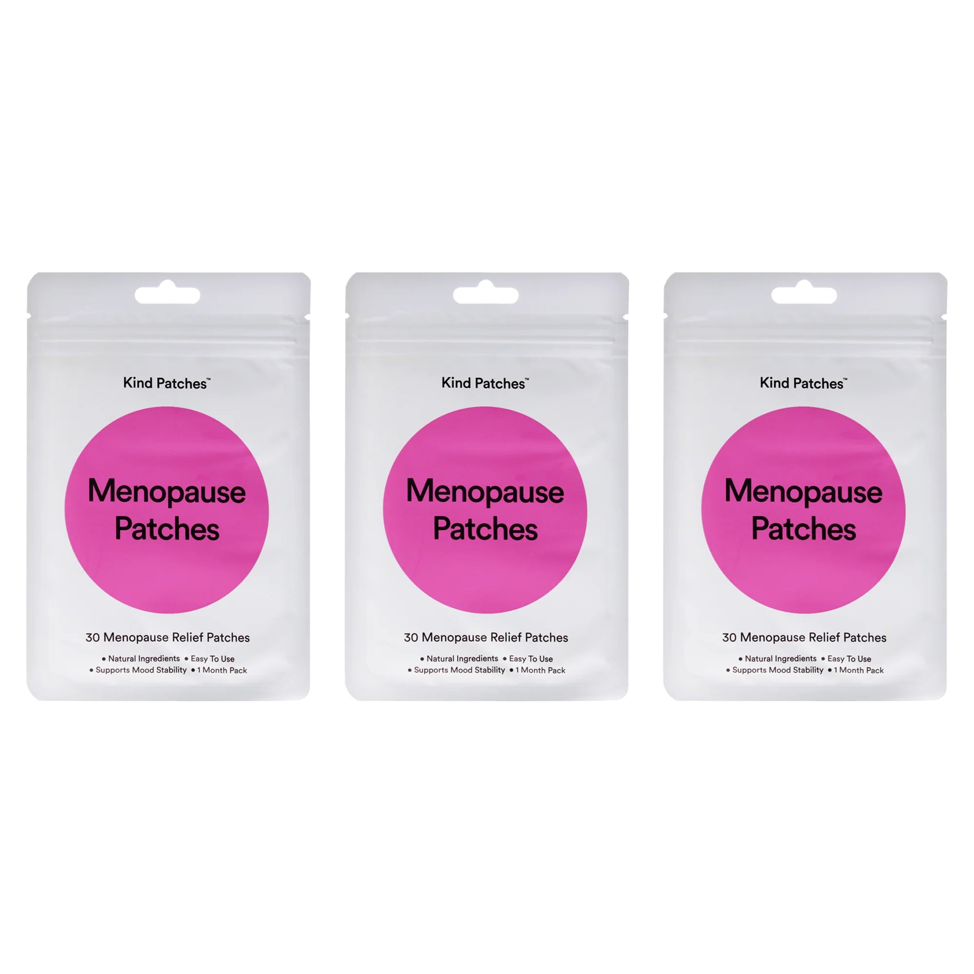 Kind Patches Menopause Patches by Kind Patches for Unisex - 30 Count Patches - Pack of 3
