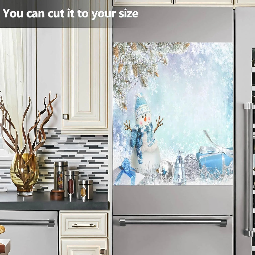 Christmas Snowman Dishwasher Magnet Cover 23x26 Inch Farmhouse Kitchen Decal E300