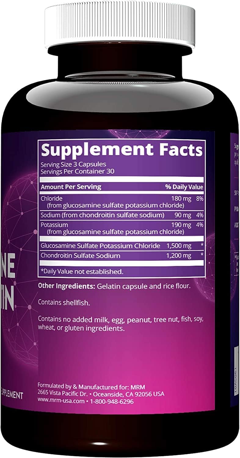 Glucosamine 1500mg with Chondroitin Sulfate 1200mg, 90 Capsules U6091