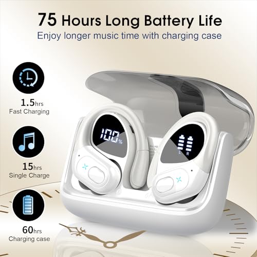 Wireless Earbuds Bluetooth 5.4 with Earhooks, IPX7 Waterproof P475856
