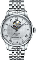 Tissot Mens Le Locle Powermatic 80 Open Heart 316L Stainless Steel case Automatic Watches, Grey, Stainless Steel, 19 (T0064071103302)