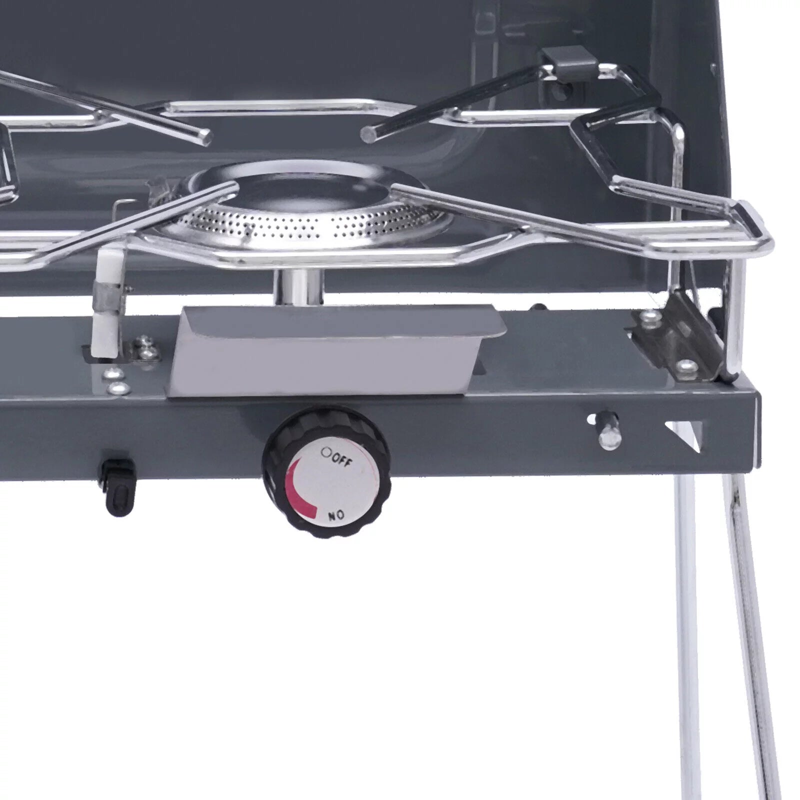 Portable 2-Burner Butane Camping Stove with Grill K5473