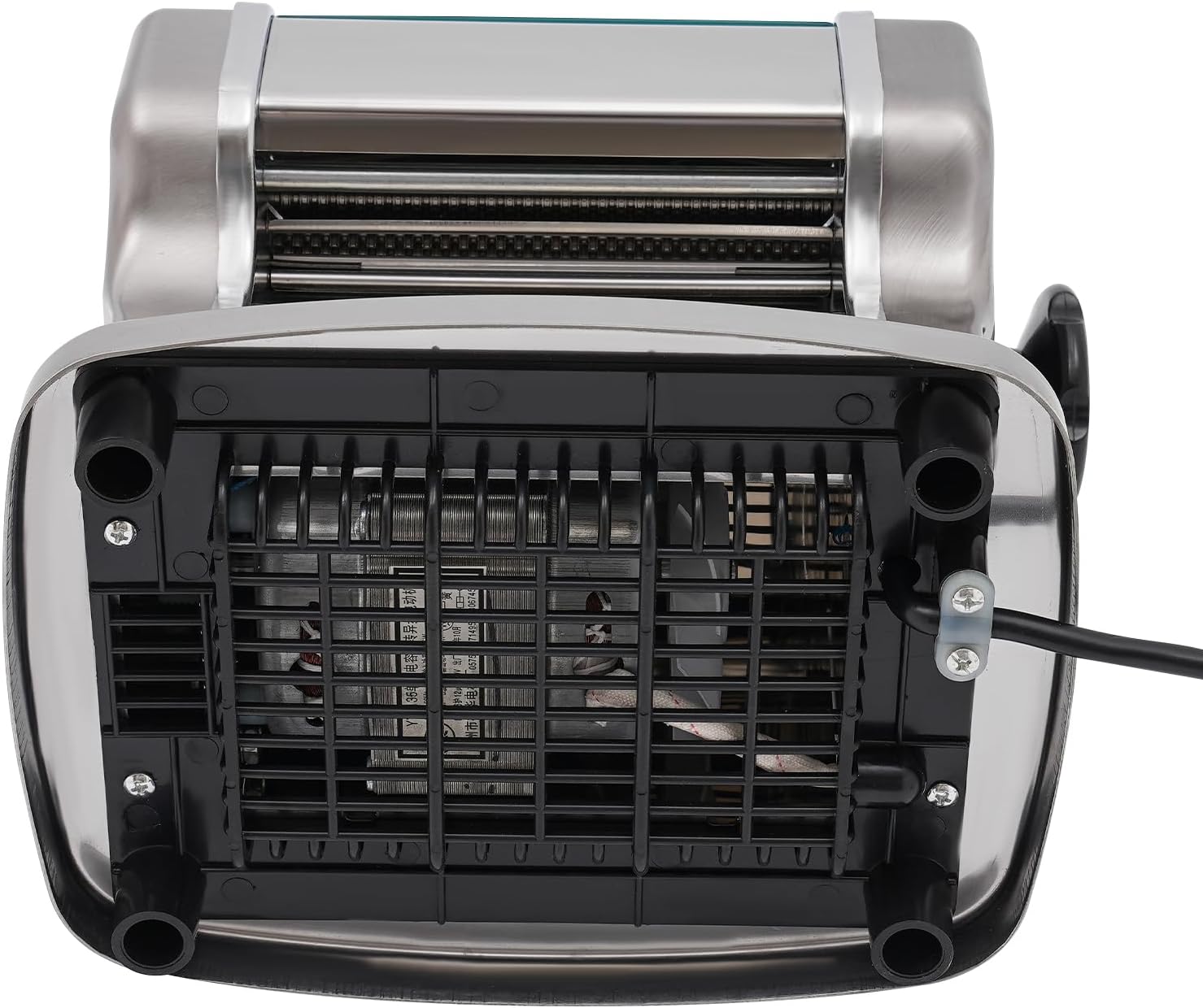Electric Pasta Maker Machine, Automatic Noodle Machine with 9 Thickness Settings, Stainless Steel Blade, 135W H396311