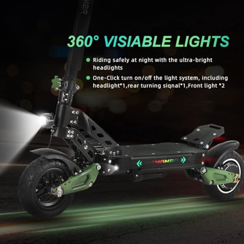 1200W Electric Scooter for Adults, 35 MPH, 50 Miles Range, Dual Suspension, 10" Fat Tires X7564