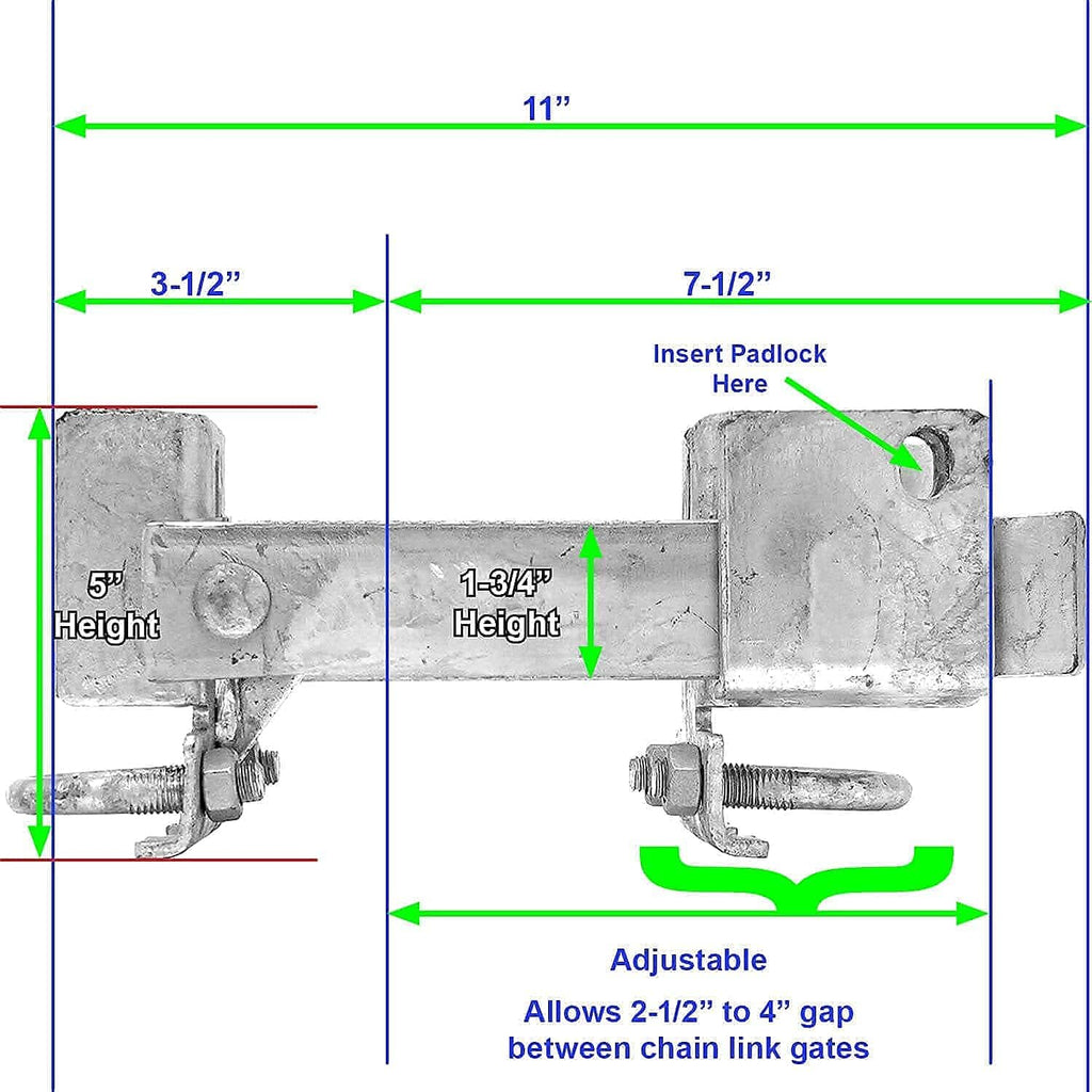 Double Gate Latch for Chain Link Frames, Pack of 2 X3493