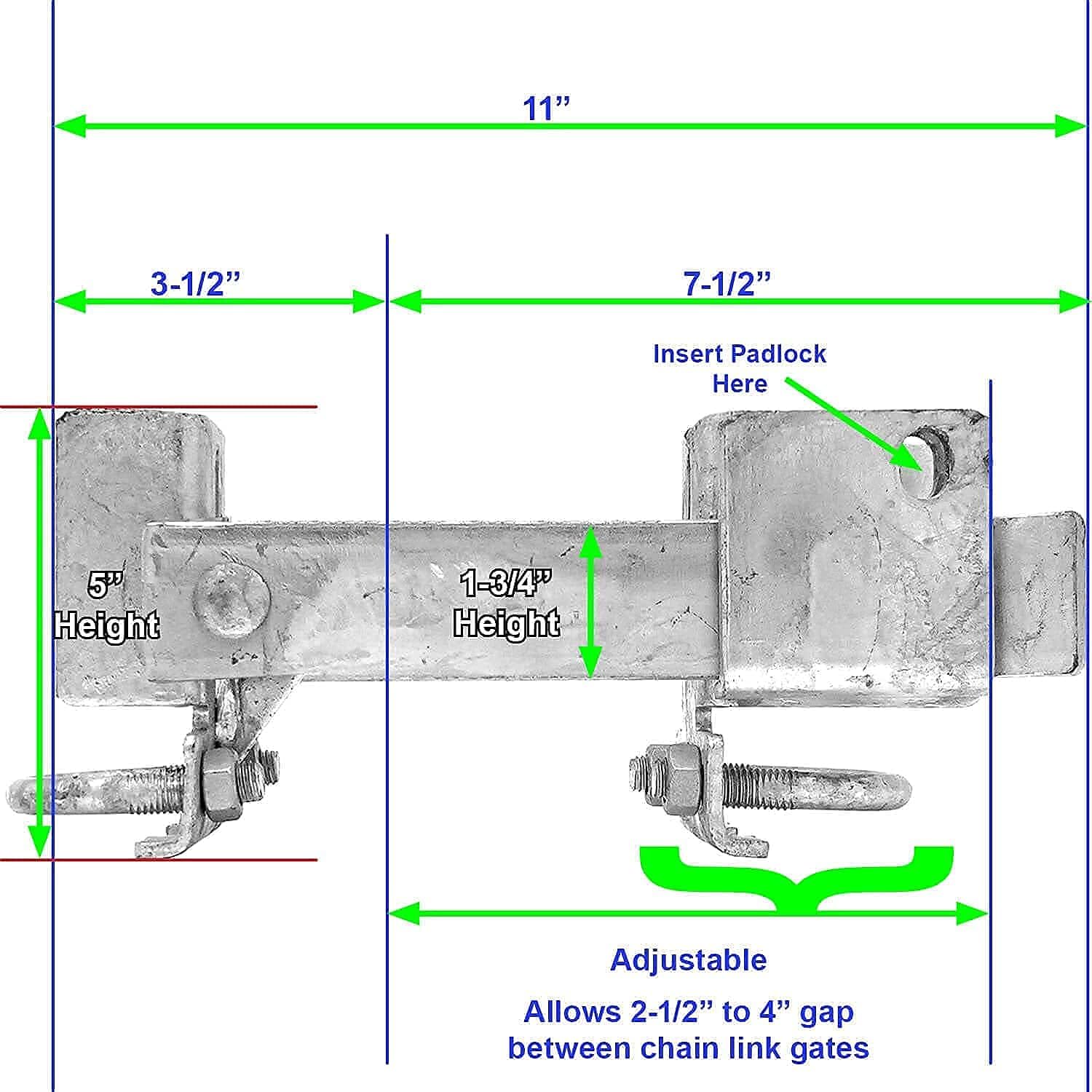 Double Gate Latch for Chain Link Frames, Pack of 2 X3493