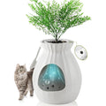 Petterm Hidden Litter Box Enclosed Plant Litter Box with Odor Removal & Sterilization System, Large Cat Litter Box Furniture with Reusable Leak Proof Liner and Scoop, White