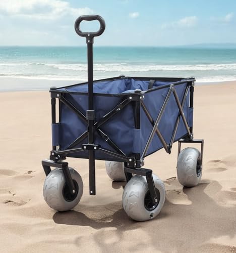 All Terrain Steel Frame Beach Wagon with 9" Pneumatic Tires, Collapsible M2474