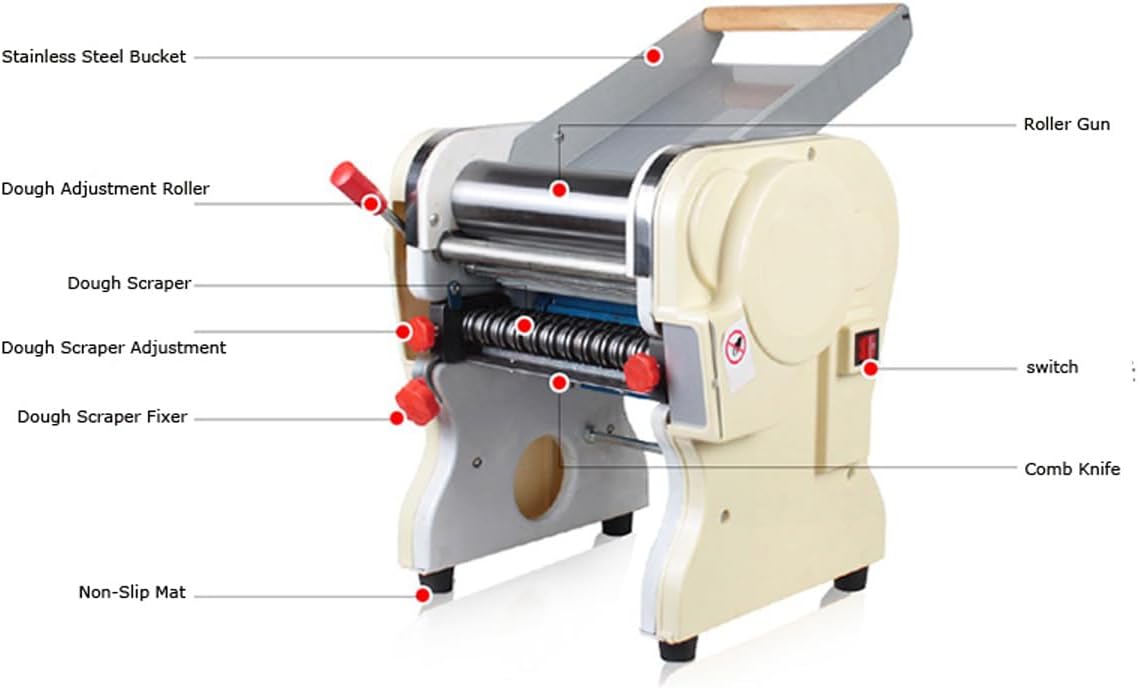 Electric Pasta Maker Noodle Machine with Adjustable Thickness E875